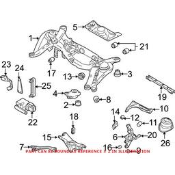 Volvo Subframe Bushing - Rear Forward 30666697